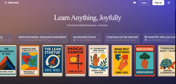 BeFreed is an AI-powered learning platform that transforms your learning experience