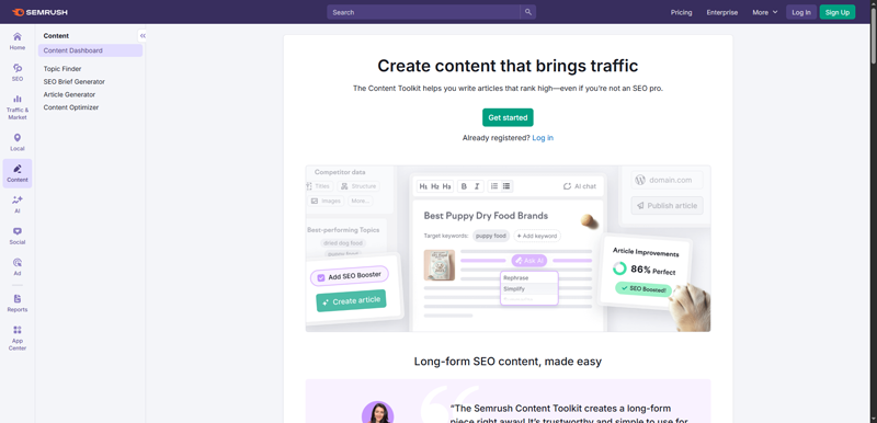 Semrush Content Toolkit: AI writing tools to boost your SEO content