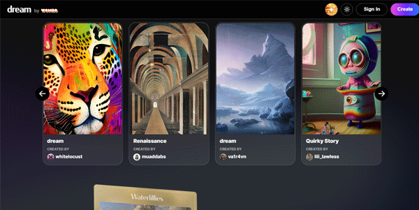 Dream AI: Easiest to use image generator