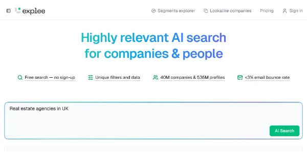 Explee: Start Outreach Instantly With a One-Line ICP Description