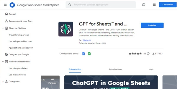 GPT for Sheets