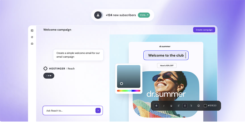 Hostinger Reach: The power of AI directly in your email marketing campaigns
