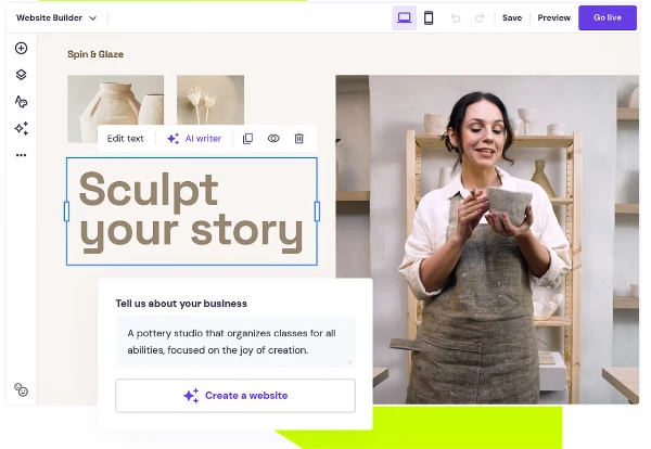 Hostinger Website Builder : Launch your website easily with AI