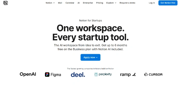 Notion for Startups:The smart workspace to accelerate your business