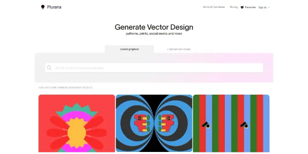 Plurana is a generative VECTOR graphic design tool
