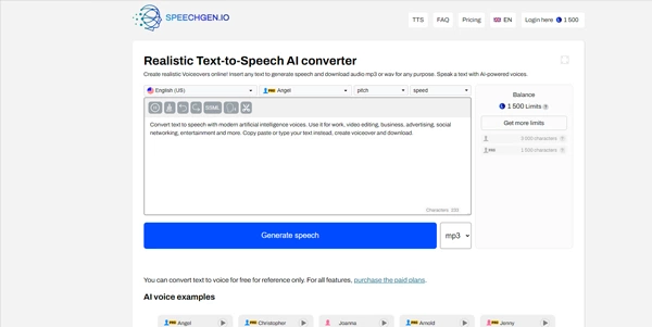 π SpeechGen.io β The Future of Text-to-Speech Technology!
