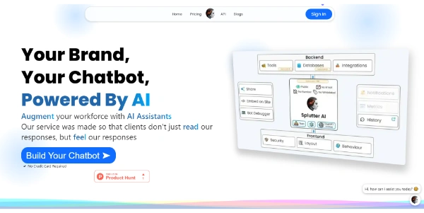 Splutter AI: An Intelligent Chatbot for Your Customer Service