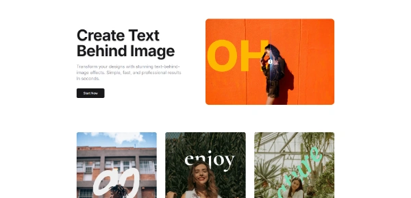 Text Behind Image