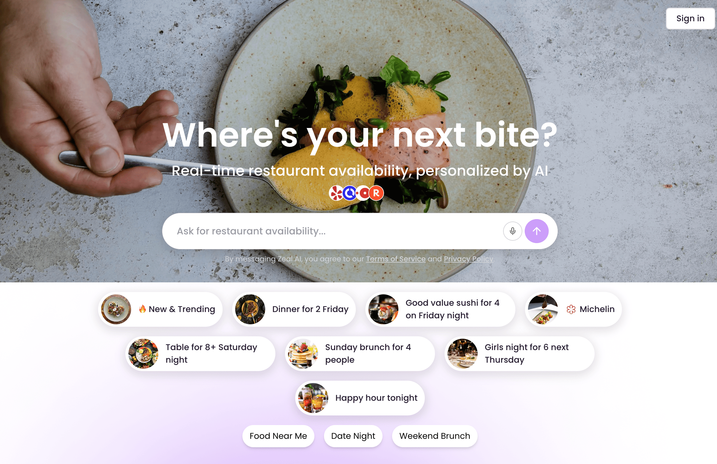 Zeal AI: Find restaurants tailored to your tastes